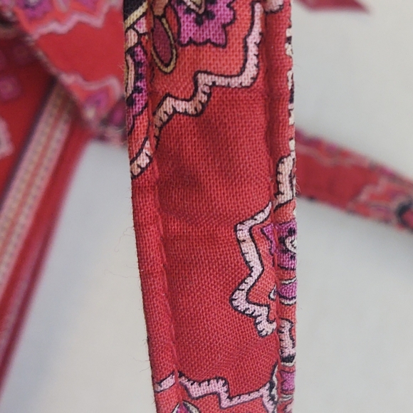 VERA BRADLEY Red Frankly Scarlet Shoulder Bag Purse Medium - Picture 12 of 16